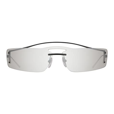 prada runway sunglasses silver